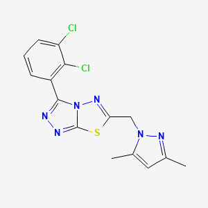 3-(2,3-dichlorophenyl)-6-[(3,5-dimethyl-1H-pyrazol-1-yl)methyl][1,2,4]triazolo[3,4-b][1,3,4]thiadiazole