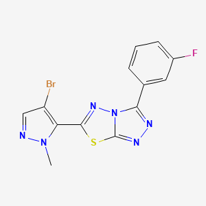 6-(4-bromo-1-methyl-1H-pyrazol-5-yl)-3-(3-fluorophenyl)[1,2,4]triazolo[3,4-b][1,3,4]thiadiazole