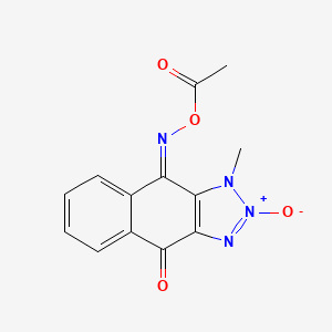 9-[(Acetyloxy)imino]-1-methyl-4-oxo-1H-naphtho[2,3-D][1,2,3]triazol-2-ium-2(4H)-olate