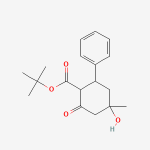 Tert-butyl 4-hydroxy-4-methyl-2-oxo-6-phenylcyclohexanecarboxylate