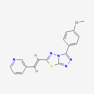 3-(4-methoxyphenyl)-6-[(E)-2-(pyridin-3-yl)ethenyl][1,2,4]triazolo[3,4-b][1,3,4]thiadiazole