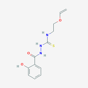 N-[2-(ethenyloxy)ethyl]-2-[(2-hydroxyphenyl)carbonyl]hydrazinecarbothioamide