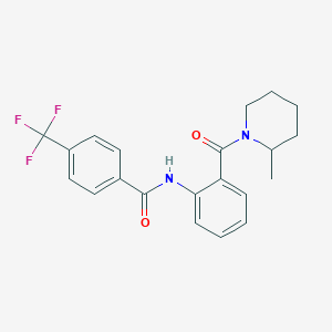 N-{2-[(2-methylpiperidin-1-yl)carbonyl]phenyl}-4-(trifluoromethyl)benzamide