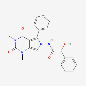 N-(1,3-dimethyl-2,4-dioxo-5-phenyl-1,2,3,4-tetrahydro-6H-pyrrolo[3,4-d]pyrimidin-6-yl)-2-hydroxy-2-phenylacetamide