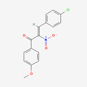 (2Z)-3-(4-chlorophenyl)-1-(4-methoxyphenyl)-2-nitroprop-2-en-1-one