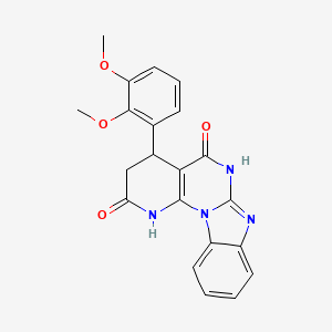 6-(2,3-dimethoxyphenyl)-1,3,9,11-tetrazatetracyclo[8.7.0.02,7.012,17]heptadeca-2(7),10,12,14,16-pentaene-4,8-dione