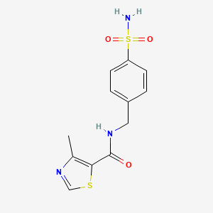 4-methyl-N-(4-sulfamoylbenzyl)-1,3-thiazole-5-carboxamide