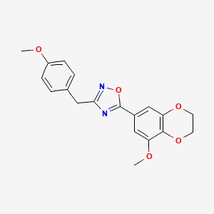 3-(4-Methoxybenzyl)-5-(8-methoxy-2,3-dihydro-1,4-benzodioxin-6-yl)-1,2,4-oxadiazole