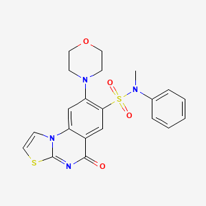 N-methyl-8-(morpholin-4-yl)-5-oxo-N-phenyl-5H-[1,3]thiazolo[3,2-a]quinazoline-7-sulfonamide