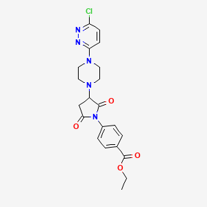 Ethyl 4-{3-[4-(6-chloropyridazin-3-yl)piperazin-1-yl]-2,5-dioxopyrrolidin-1-yl}benzoate