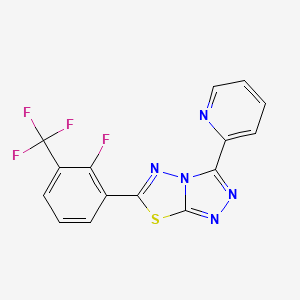 6-[2-Fluoro-3-(trifluoromethyl)phenyl]-3-(pyridin-2-yl)[1,2,4]triazolo[3,4-b][1,3,4]thiadiazole