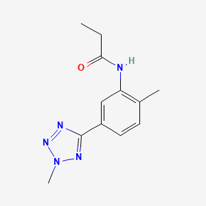 N-[2-methyl-5-(2-methyl-2H-tetrazol-5-yl)phenyl]propanamide