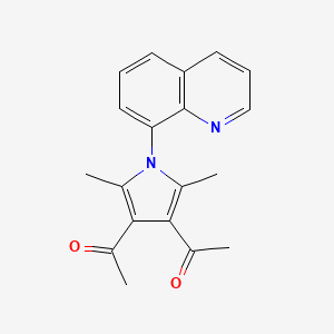 1-Ethanone, 1-[4-acetyl-2,5-dimethyl-1-(8-quinolinyl)-1H-pyrrol-3-yl]-