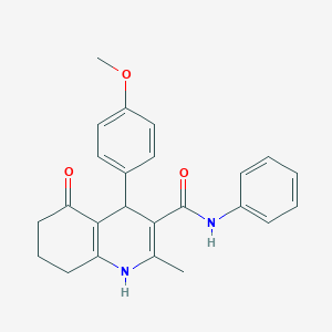 4-(4-Methoxyphenyl)-2-methyl-5-oxo-N~3~-phenyl-1,4,5,6,7,8-hexahydro-3-quinolinecarboxamide