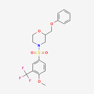 4-{[4-Methoxy-3-(trifluoromethyl)phenyl]sulfonyl}-2-(phenoxymethyl)morpholine