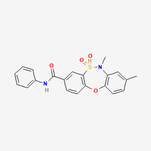 6,8-dimethyl-N-phenyl-6H-dibenzo[b,f][1,4,5]oxathiazepine-3-carboxamide 5,5-dioxide