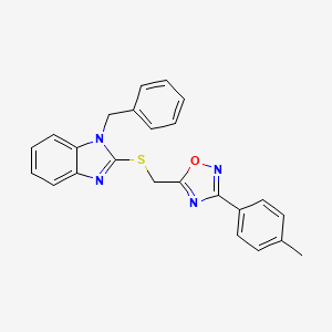 1-benzyl-2-({[3-(4-methylphenyl)-1,2,4-oxadiazol-5-yl]methyl}sulfanyl)-1H-benzimidazole