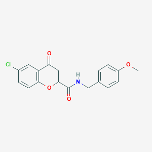 6-chloro-N-(4-methoxybenzyl)-4-oxo-3,4-dihydro-2H-chromene-2-carboxamide