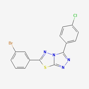 6-(3-Bromophenyl)-3-(4-chlorophenyl)[1,2,4]triazolo[3,4-b][1,3,4]thiadiazole