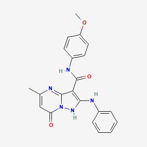 7-hydroxy-N-(4-methoxyphenyl)-5-methyl-2-(phenylamino)pyrazolo[1,5-a]pyrimidine-3-carboxamide