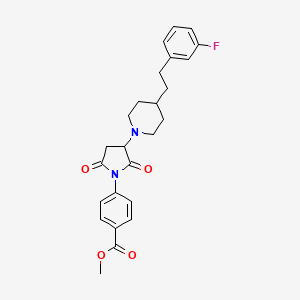 Methyl 4-(3-{4-[2-(3-fluorophenyl)ethyl]piperidin-1-yl}-2,5-dioxopyrrolidin-1-yl)benzoate