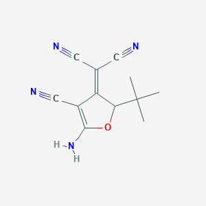 (5-amino-2-tert-butyl-4-cyanofuran-3(2H)-ylidene)propanedinitrile