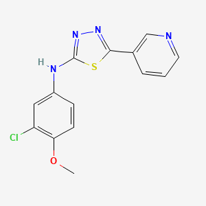 1,3,4-Thiadiazol-2-amine, N-(3-chloro-4-methoxyphenyl)-5-(3-pyridinyl)-