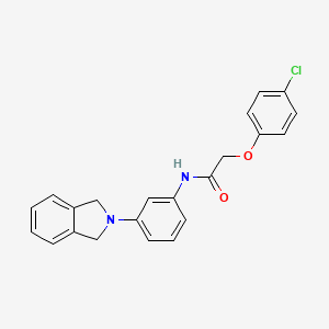 2-(4-chlorophenoxy)-N-[3-(1,3-dihydro-2H-isoindol-2-yl)phenyl]acetamide