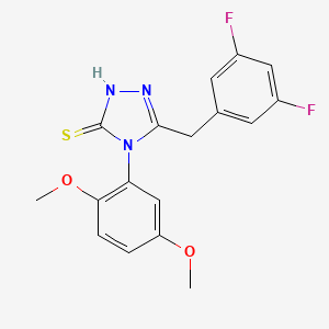 5-(3,5-difluorobenzyl)-4-(2,5-dimethoxyphenyl)-4H-1,2,4-triazole-3-thiol