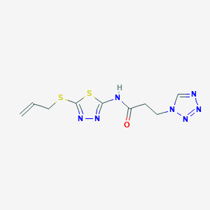 N-[5-(prop-2-en-1-ylsulfanyl)-1,3,4-thiadiazol-2-yl]-3-(1H-tetrazol-1-yl)propanamide