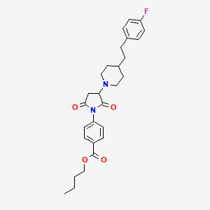 Butyl 4-(3-{4-[2-(4-fluorophenyl)ethyl]piperidin-1-yl}-2,5-dioxopyrrolidin-1-yl)benzoate