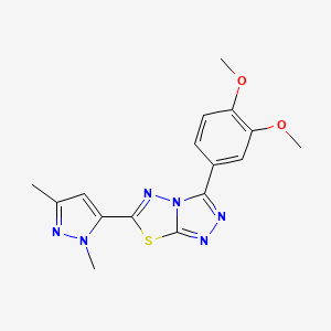 3-(3,4-dimethoxyphenyl)-6-(1,3-dimethyl-1H-pyrazol-5-yl)[1,2,4]triazolo[3,4-b][1,3,4]thiadiazole