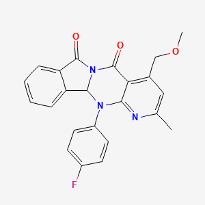 9-(4-fluorophenyl)-4-(methoxymethyl)-6-methyl-1,7,9-triazatetracyclo[8.7.0.03,8.011,16]heptadeca-3,5,7,11,13,15-hexaene-2,17-dione