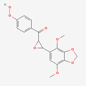 [3-(4,7-Dimethoxy-1,3-benzodioxol-5-yl)oxiran-2-yl](4-hydroperoxyphenyl)methanone