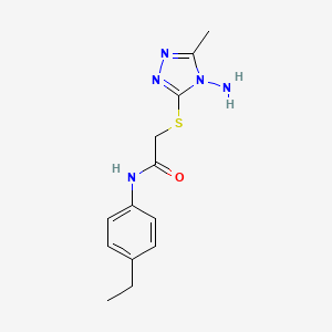 2-[(4-amino-5-methyl-4H-1,2,4-triazol-3-yl)sulfanyl]-N-(4-ethylphenyl)acetamide