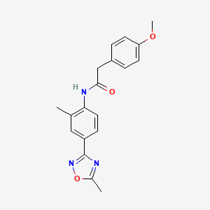 2-(4-methoxyphenyl)-N-[2-methyl-4-(5-methyl-1,2,4-oxadiazol-3-yl)phenyl]acetamide