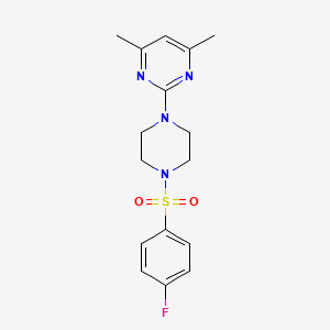 2-{4-[(4-Fluorophenyl)sulfonyl]piperazin-1-yl}-4,6-dimethylpyrimidine