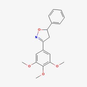 5-Phenyl-3-(3,4,5-trimethoxyphenyl)-4,5-dihydro-1,2-oxazole