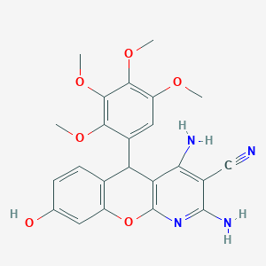 2,4-Diamino-8-hydroxy-5-(2,3,4,5-tetramethoxy-phenyl)-5H-chromeno[2,3-b]pyridine-3-carbonitrile