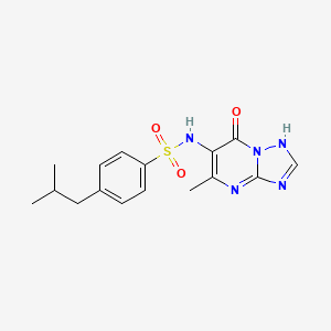 N-(7-hydroxy-5-methyl[1,2,4]triazolo[1,5-a]pyrimidin-6-yl)-4-(2-methylpropyl)benzenesulfonamide