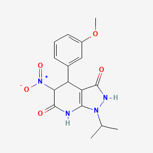 4-(3-methoxyphenyl)-5-nitro-1-(propan-2-yl)-4,7-dihydro-1H-pyrazolo[3,4-b]pyridine-3,6(2H,5H)-dione