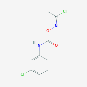 Ethanimidoyl chloride, N-[[[(3-chlorophenyl)amino]carbonyl]oxy]-