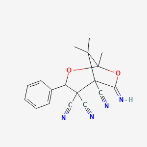 6-Imino-1,8,8-trimethyl-3-phenyl-2,7-dioxabicyclo[3.2.1]octane-4,4,5-tricarbonitrile