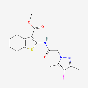 methyl 2-{[(4-iodo-3,5-dimethyl-1H-pyrazol-1-yl)acetyl]amino}-4,5,6,7-tetrahydro-1-benzothiophene-3-carboxylate