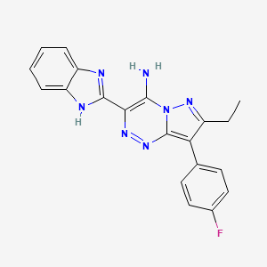 3-(1H-benzimidazol-2-yl)-7-ethyl-8-(4-fluorophenyl)pyrazolo[5,1-c][1,2,4]triazin-4(1H)-imine