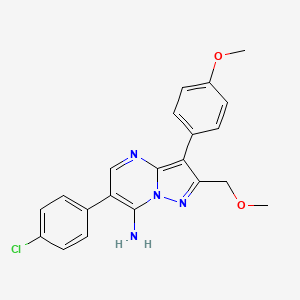 6-(4-Chlorophenyl)-2-(methoxymethyl)-3-(4-methoxyphenyl)pyrazolo[1,5-a]pyrimidin-7-amine