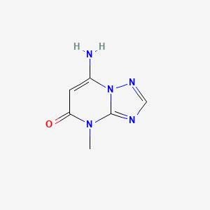 molecular formula C6H7N5O B11054743 7-amino-4-methyl[1,2,4]triazolo[1,5-a]pyrimidin-5(4H)-one 