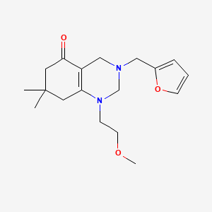 molecular formula C18H26N2O3 B11054794 3-(furan-2-ylmethyl)-1-(2-methoxyethyl)-7,7-dimethyl-2,3,4,6,7,8-hexahydroquinazolin-5(1H)-one 