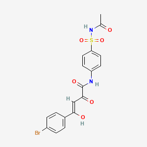 molecular formula C18H15BrN2O6S B11054802 (2Z)-N-[4-(acetylsulfamoyl)phenyl]-4-(4-bromophenyl)-2-hydroxy-4-oxobut-2-enamide 