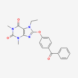 7-ethyl-1,3-dimethyl-8-[4-(phenylcarbonyl)phenoxy]-3,7-dihydro-1H-purine-2,6-dione